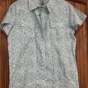 Wrangler Blue Floral Casual Shirt